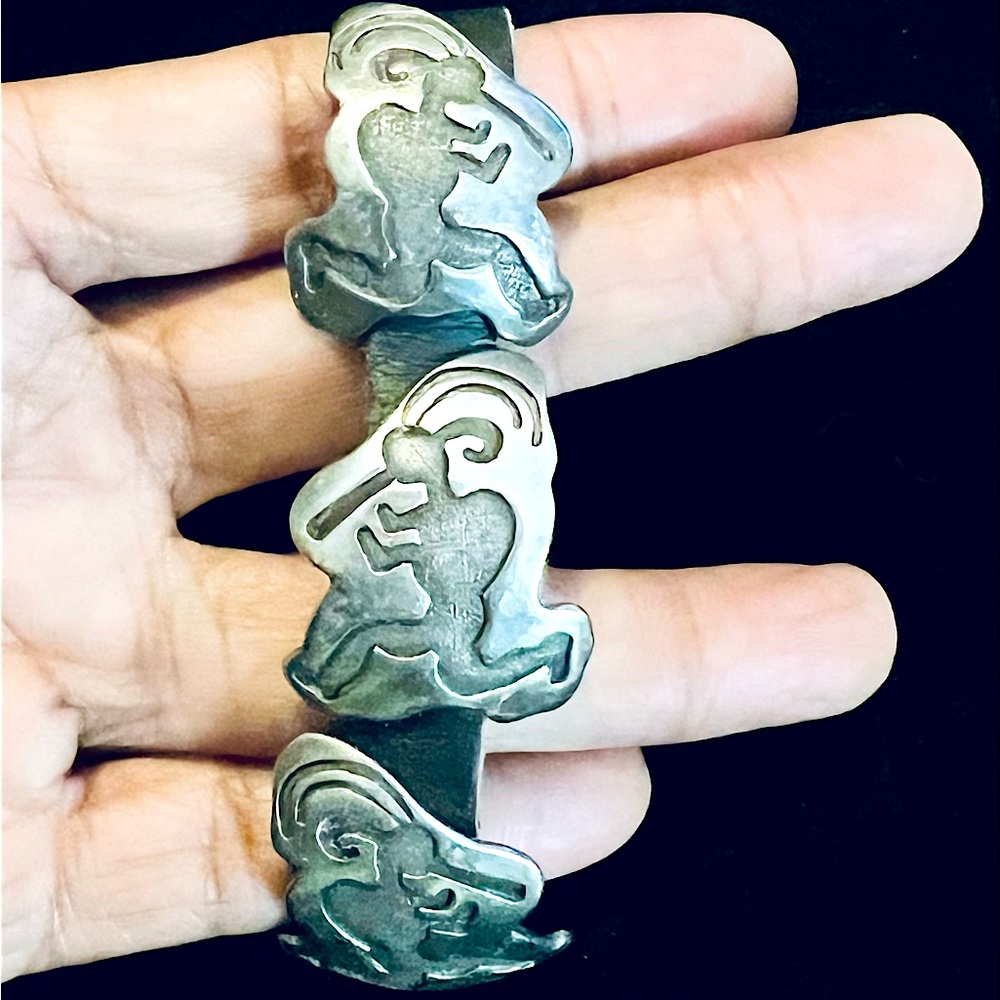 Vintage Sterling and Leather Bracelet